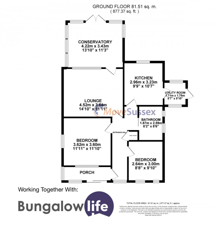 Floorplan for Brookside Avenue, Polegate